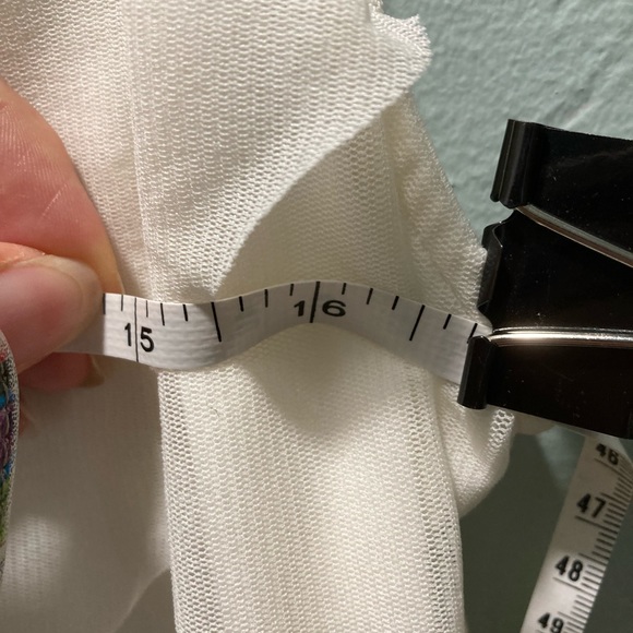 Chico’s cream ruffled tank top - Picture 3 of 4